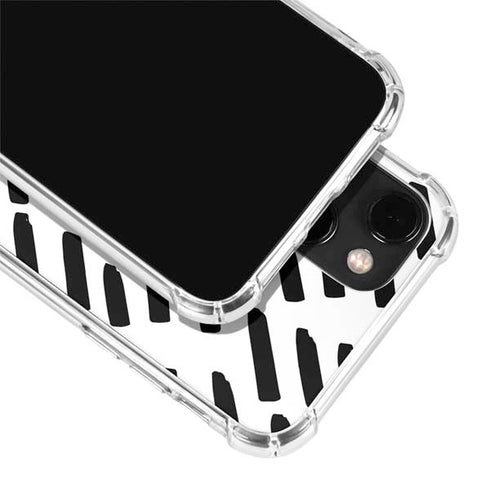 Black Dash iPhone 14 Clear Case